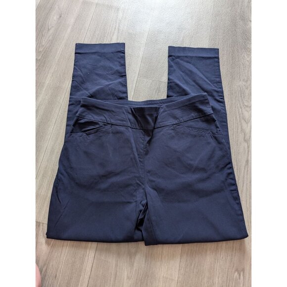Chicos Navy Perfect Stretch Slimming Pants O Short Rayon/Spandex Blend Womens - Picture 1 of 5